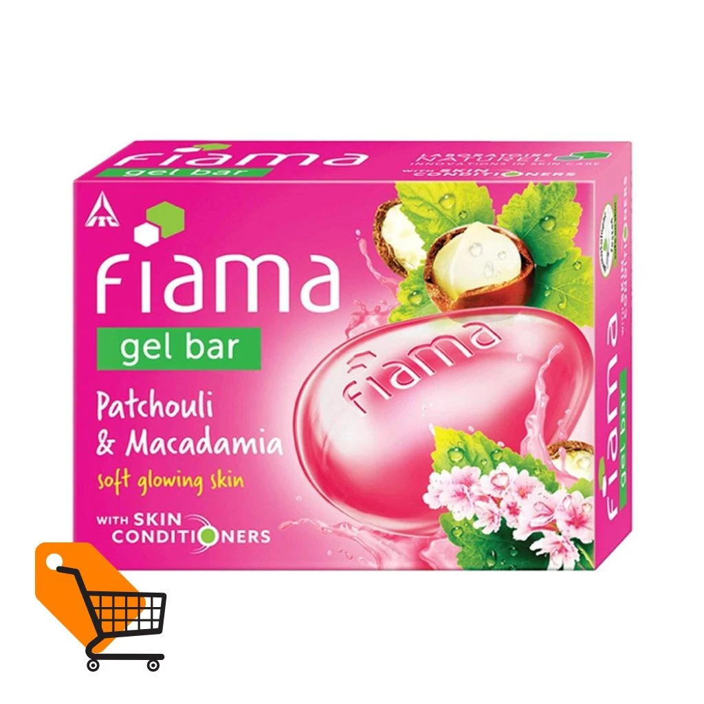 Fiama Gel Bar Patchouli & Macadamia Soft Glowing Skin with Skin Conditioners 125gm