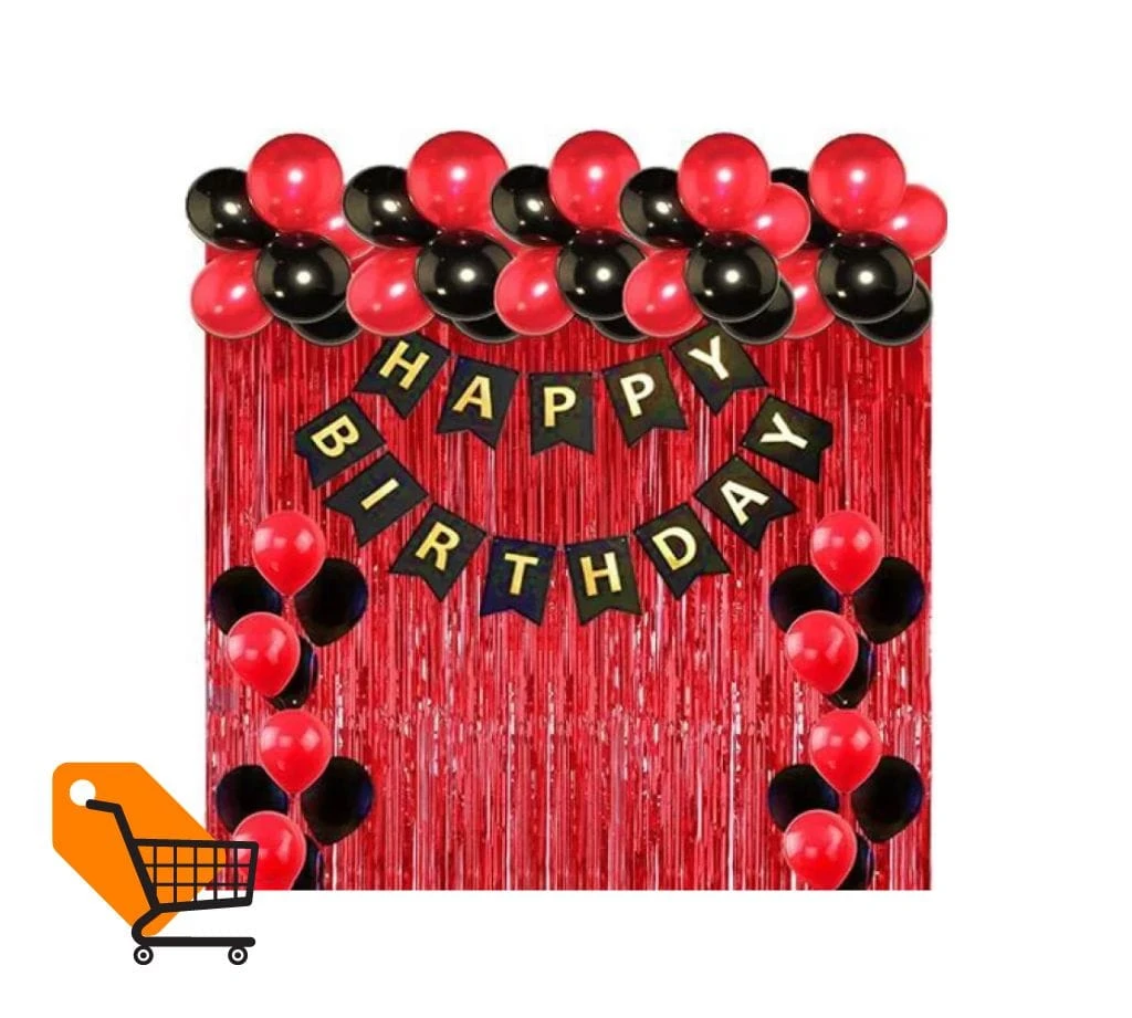 Happy Birthday Combo Red Black Complete Set