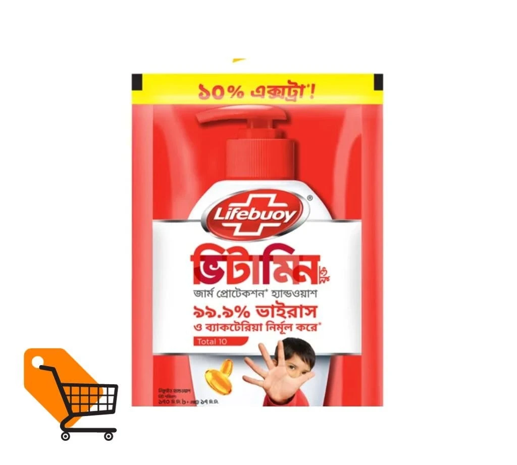Lifebuoy Handwash Total 10 Refill 170ml (10% Extra)