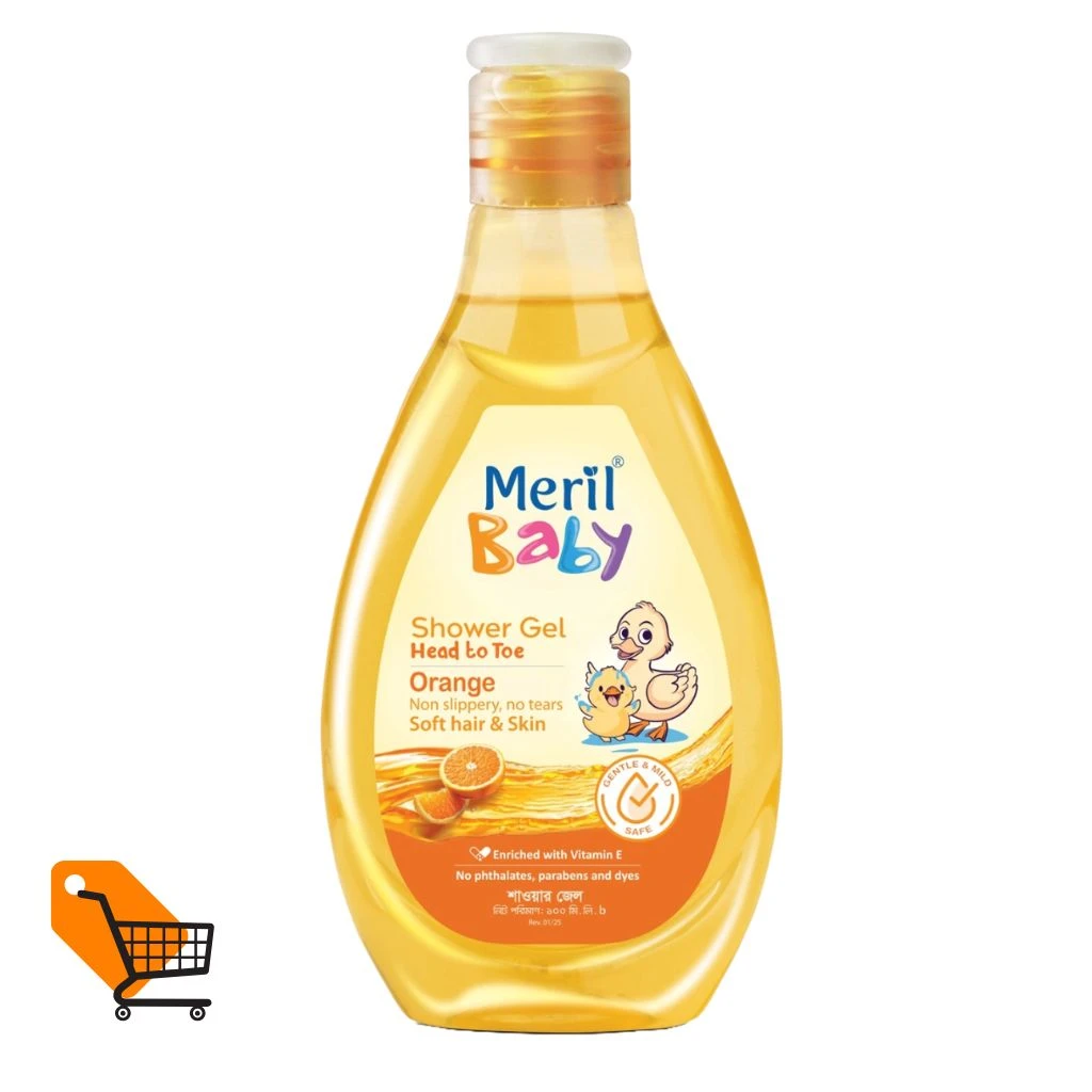Meril Baby Shower Gel Head to Toe (Orange) 200ml