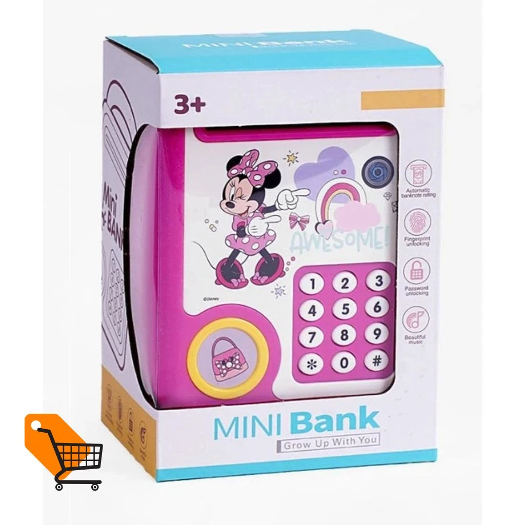 Mini Bank with Automatic Banknote Rolling, Fingerprint Unlocking, Password Unlocking,  Beautiful Music For Kids - Photo 2