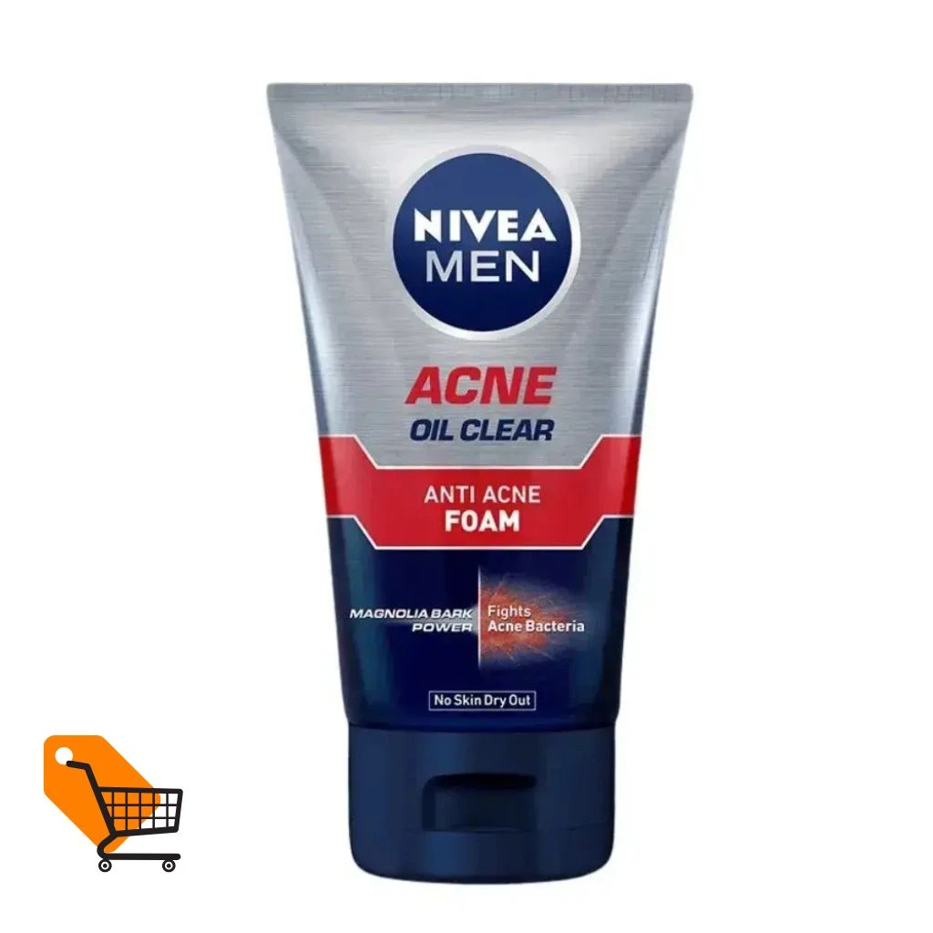 Nivea Men Acne Oil Clear Anti Acne Facial Foam 100g