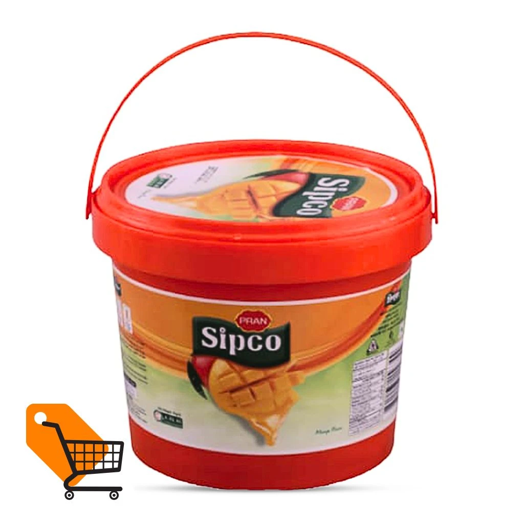PRAN Sipco Mango Flavored Soft Drink Powder 1kg (Bucket)