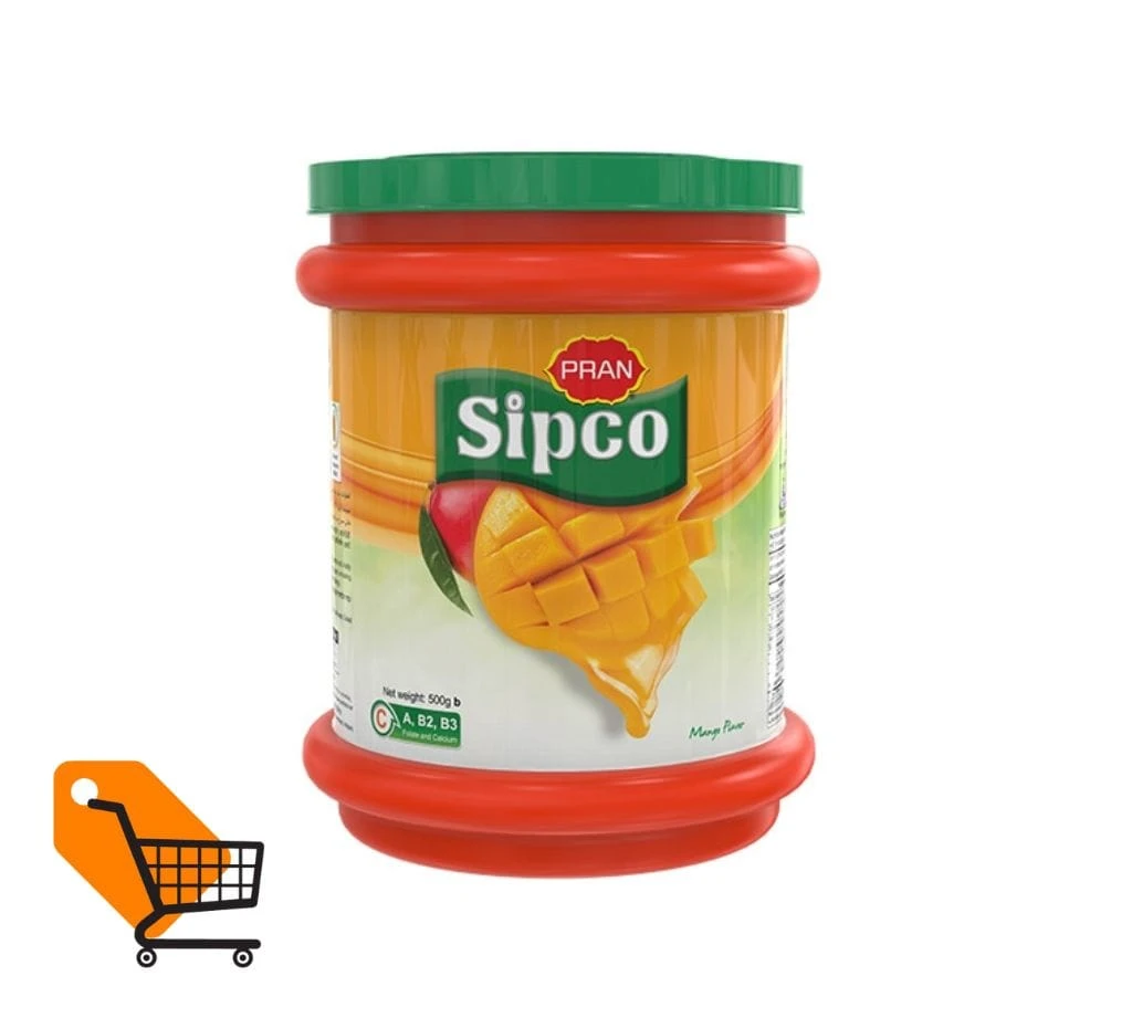 PRAN Sipco Mango Or Orange Flavor Soft Drink Powder 500g