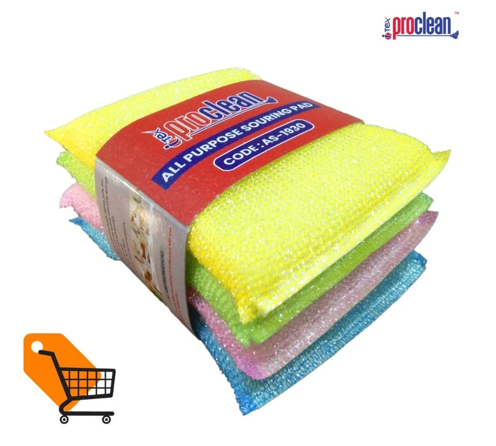ProClean Foam Scrubber For Dish Wash 4 Pcs