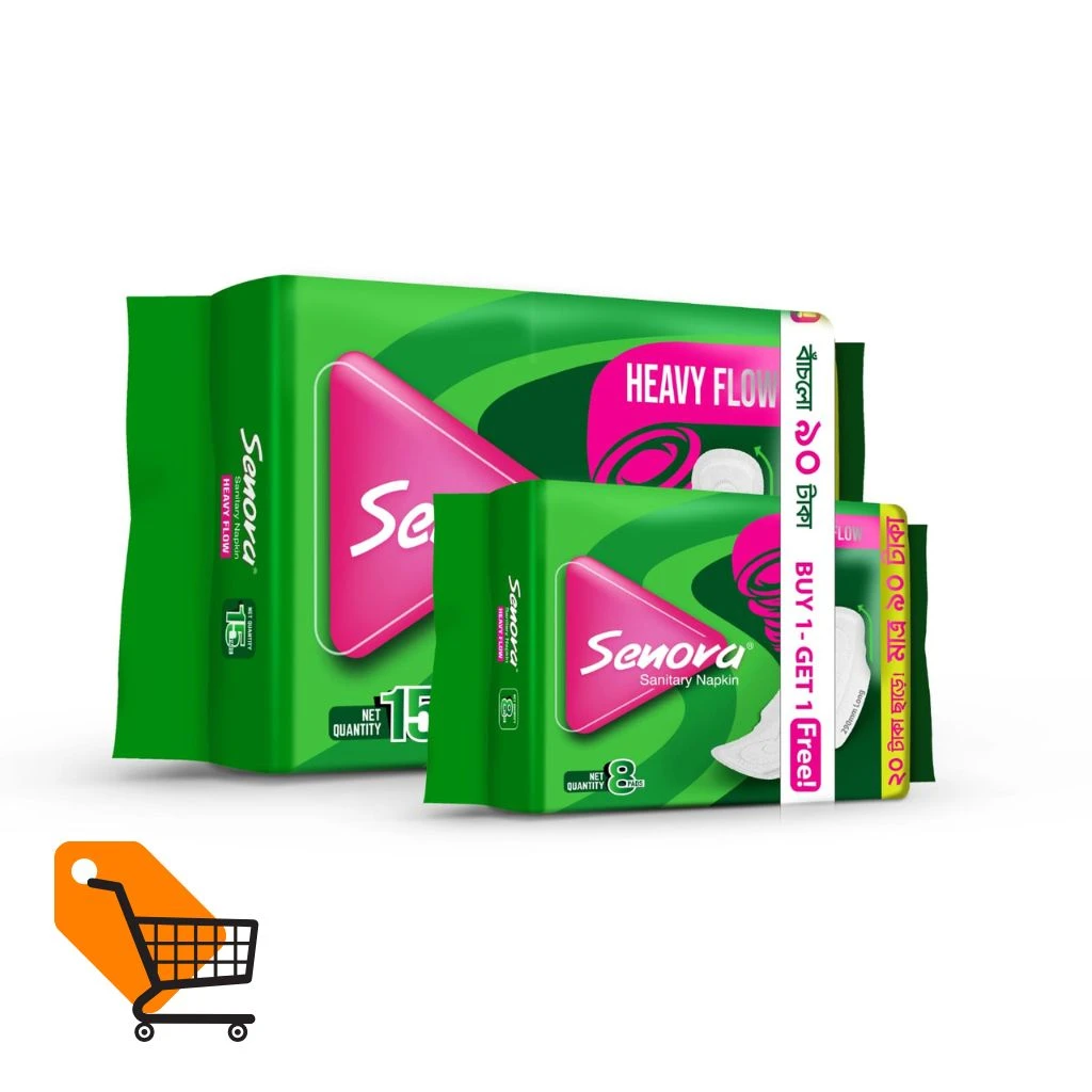 Senora Heavy Flow Sanitary Napkin 15 Pads ( Get 8 Pads FREE )