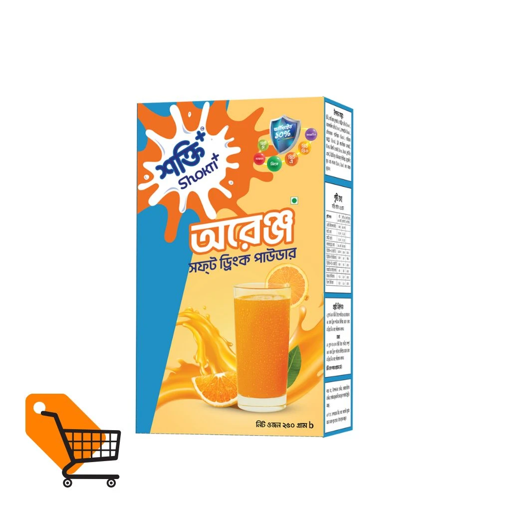 Shokti+ Orange Soft Drinks Powder 250 gm