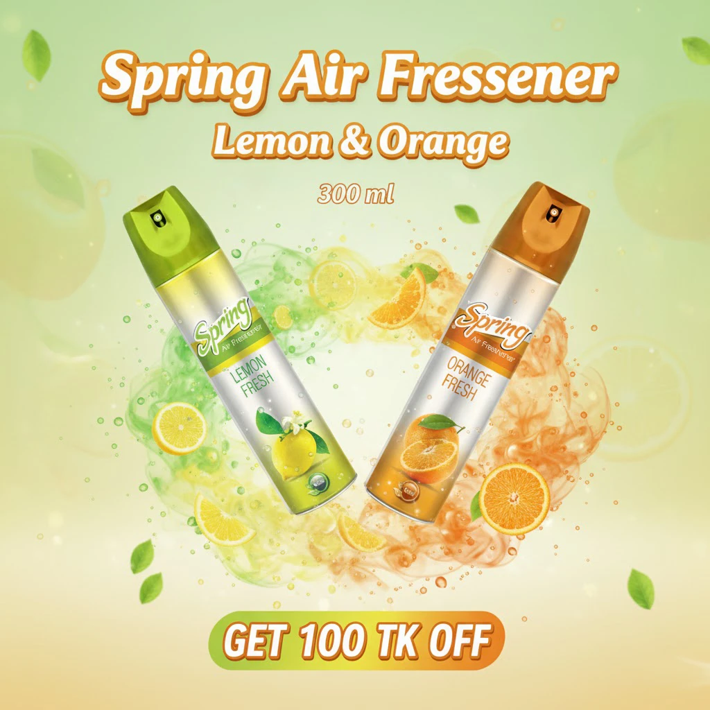 Spring Air Freshener Lemon & Orange 300 ml (Get 100 TK OFF)